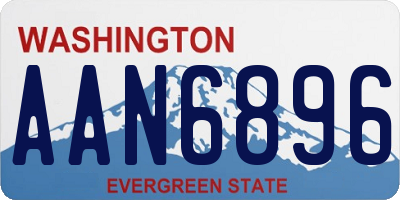WA license plate AAN6896