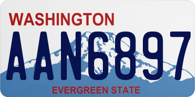 WA license plate AAN6897