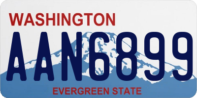 WA license plate AAN6899