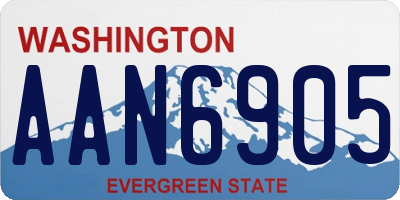 WA license plate AAN6905