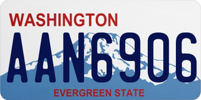 WA license plate AAN6906