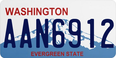 WA license plate AAN6912