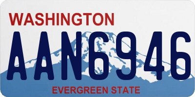 WA license plate AAN6946