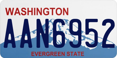 WA license plate AAN6952