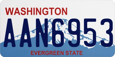 WA license plate AAN6953