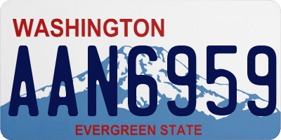 WA license plate AAN6959