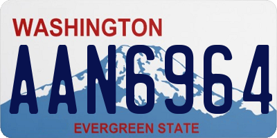 WA license plate AAN6964