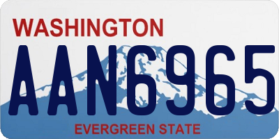 WA license plate AAN6965