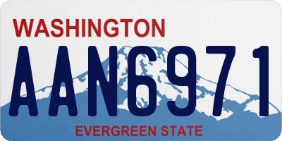 WA license plate AAN6971