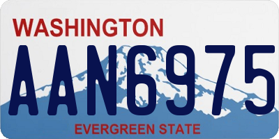 WA license plate AAN6975