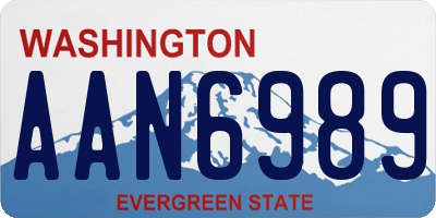 WA license plate AAN6989
