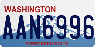 WA license plate AAN6996
