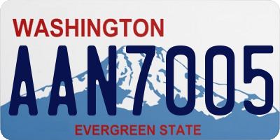 WA license plate AAN7005