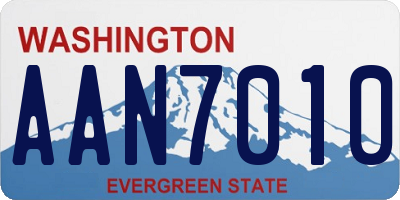 WA license plate AAN7010