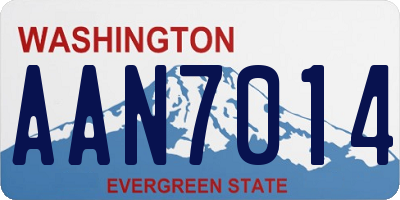 WA license plate AAN7014