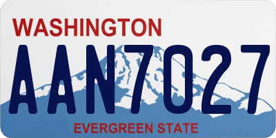 WA license plate AAN7027