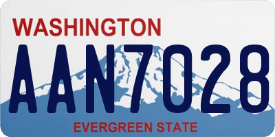 WA license plate AAN7028