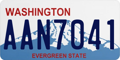 WA license plate AAN7041