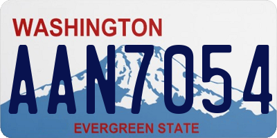 WA license plate AAN7054