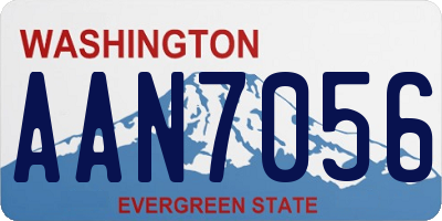 WA license plate AAN7056