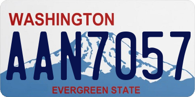 WA license plate AAN7057