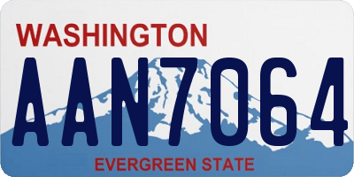 WA license plate AAN7064
