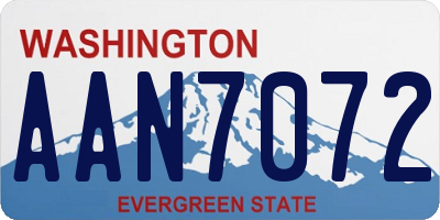 WA license plate AAN7072