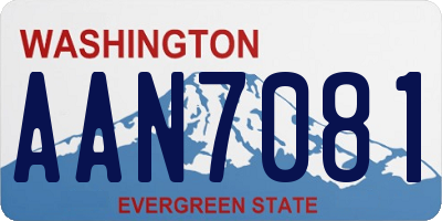 WA license plate AAN7081