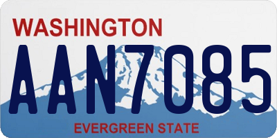 WA license plate AAN7085