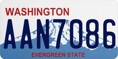 WA license plate AAN7086