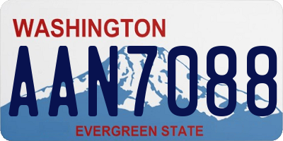 WA license plate AAN7088