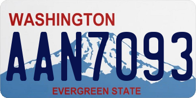 WA license plate AAN7093
