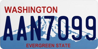 WA license plate AAN7099
