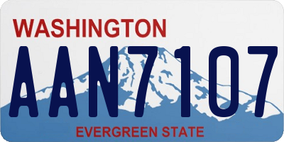 WA license plate AAN7107