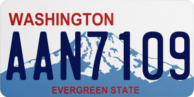 WA license plate AAN7109