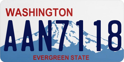 WA license plate AAN7118