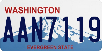 WA license plate AAN7119