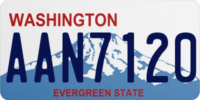 WA license plate AAN7120