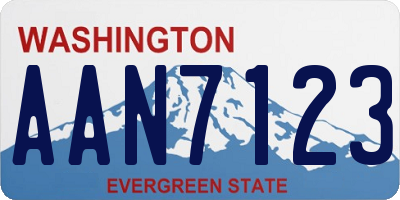 WA license plate AAN7123