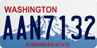 WA license plate AAN7132