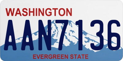 WA license plate AAN7136