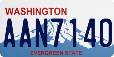 WA license plate AAN7140