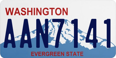 WA license plate AAN7141