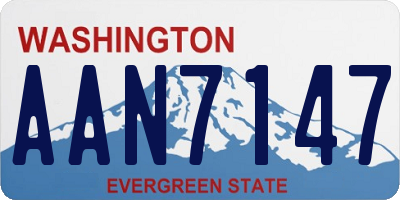 WA license plate AAN7147