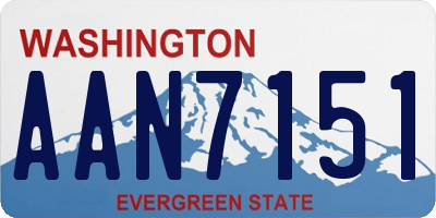 WA license plate AAN7151