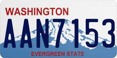 WA license plate AAN7153