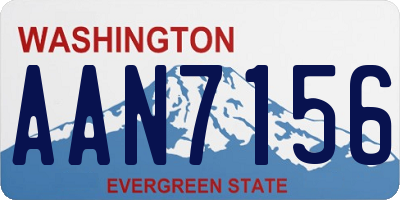 WA license plate AAN7156