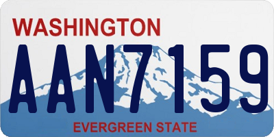 WA license plate AAN7159