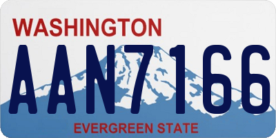 WA license plate AAN7166