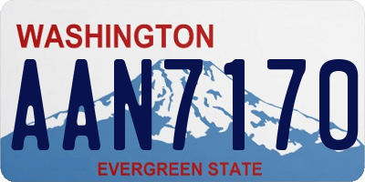 WA license plate AAN7170